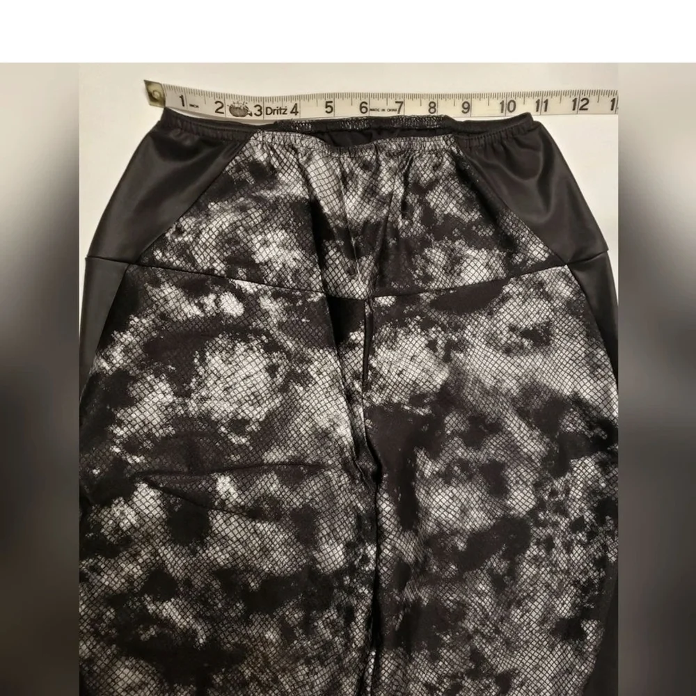 Jazz, Tap, Hip hop costume Leggins, Grey and black, Medium Adult